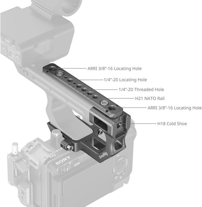 Produktbild SmallRig Extension Mount Plate Kit for Sony FX3 / FX30 XLR Handle 4830