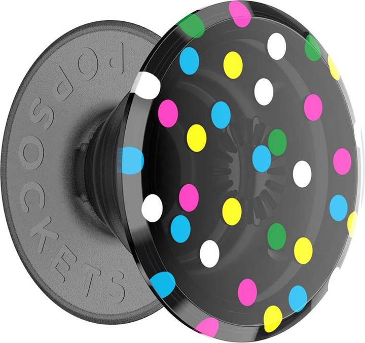 Actual product image PopSockets PopGrip Black Disco Dots