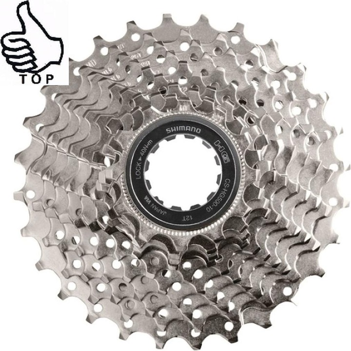 Immagine prodotto Shimano Cassetta TIAGRA CS-HG500 a 10 velocità 11-34 denti 10-pack (10-velocità, 11-34)