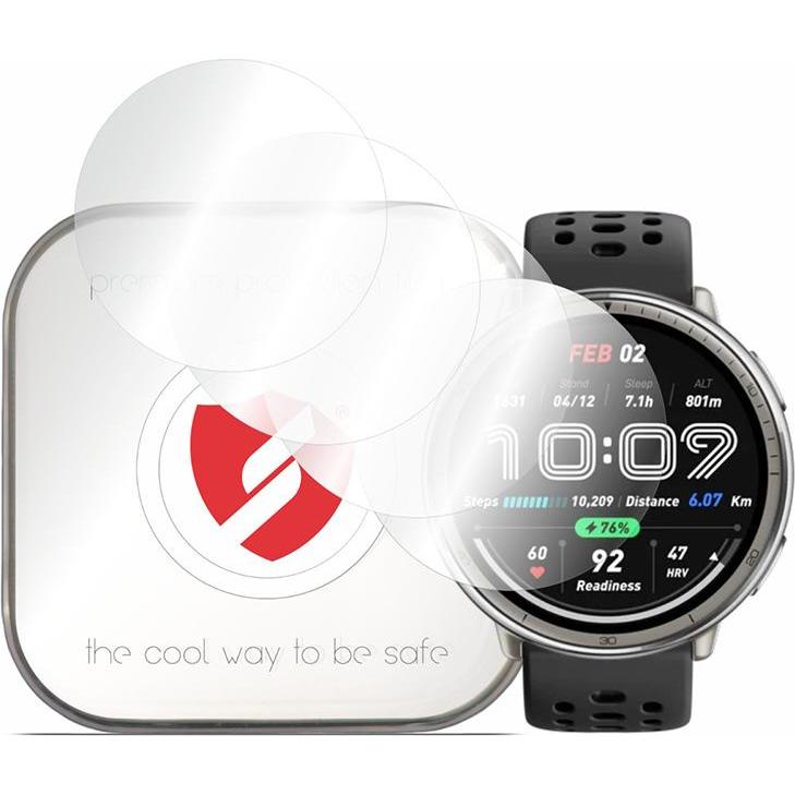 Smart Protection - Premium Classic (4 pack) - Amazfit Active 2 (Round) - Clear, Accessori per smartwatch, Trasparente