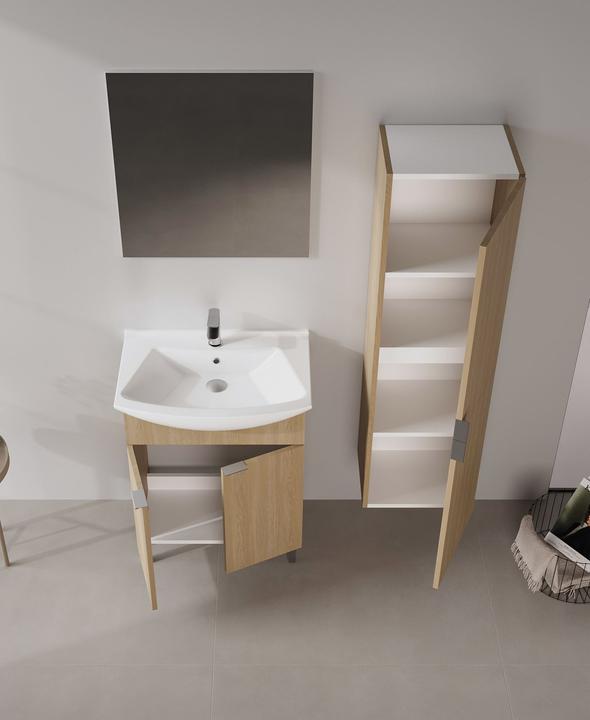 Produktbild Homitis Purus 65 Bathroom Cabinet With Sink & Mirror Set (2 Pieces)