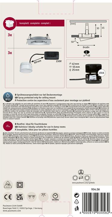 Actual product image Paulmann Nova recessed luminaire (1380 lm)