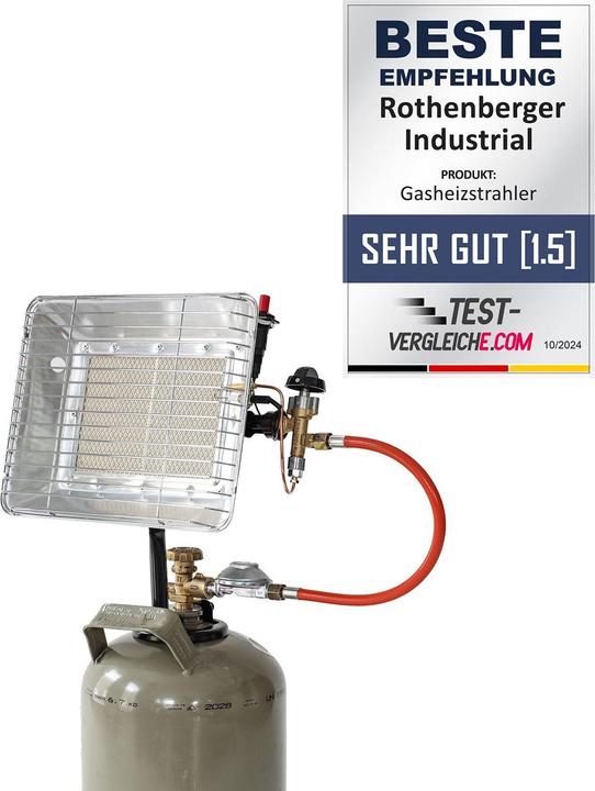 Actual product image Rothenberger Eco Piezo Gas Heater ( 35985 ) 2,7 kW - 4,2 kW for propane gas cylinders 5 (4200 W)