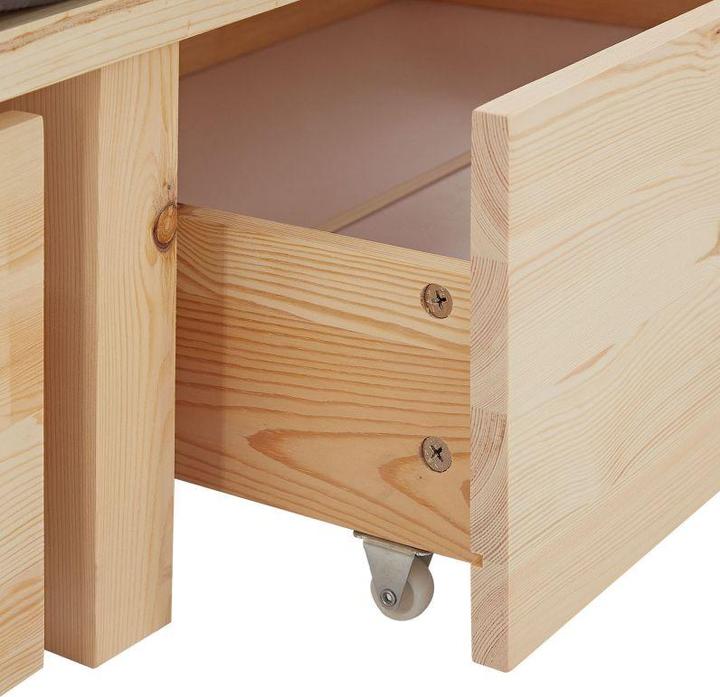 Produktbild Homestyle4u Palettenbett mit Lattenrost (100 x 200 cm)