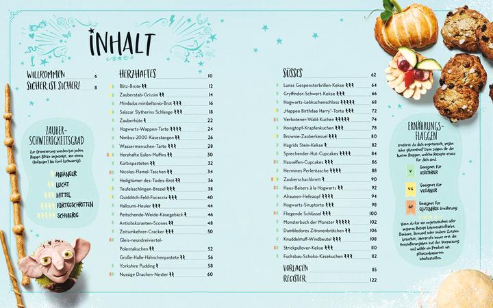 Nutritional values and ingredients Panini Harry Potter: Das offizielle Harry Potter-Backbuch (German, Joanna Farrow, 2021)