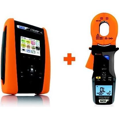 HT Instruments, Multimeter, VDE-installatietester Combi G3 Touch Screen Aardingsklem T2100 (CAT III 300V, Kabeltester)