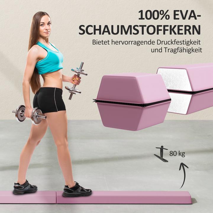 Produktbild SportNow Schwebebalken Kunststoff, Polyester Rosa