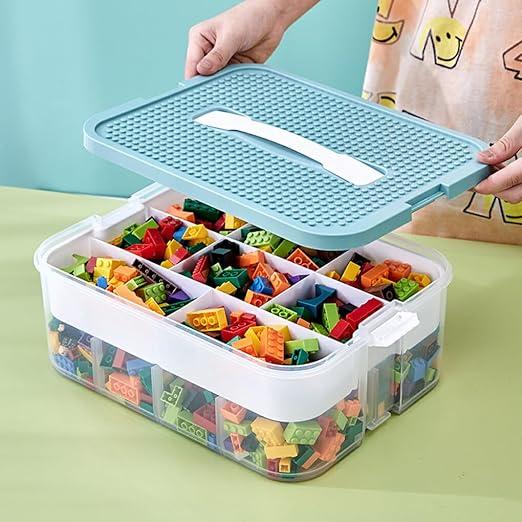 Esmée Kinder Klemmbaustein Organizer, 300x225mm, stapelbare Aufbewahrungsbox