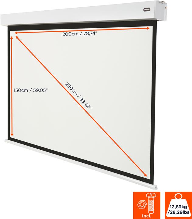 Actual product image Celexon V2.0 Battery Professional Plus 200 x 150 cm Motorised Screen (59.06", 4:3)