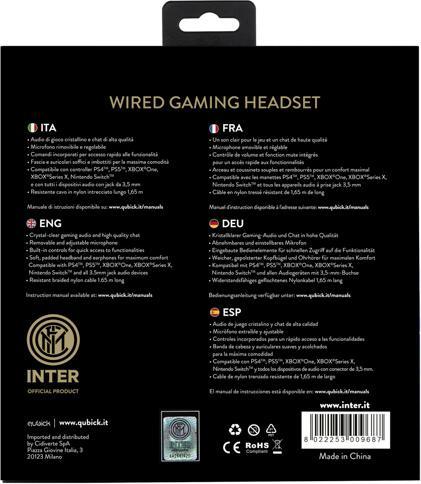 Actual product image GED Cuffie Gaming Wired FC Inter (Multipiattaforma) (Cable)