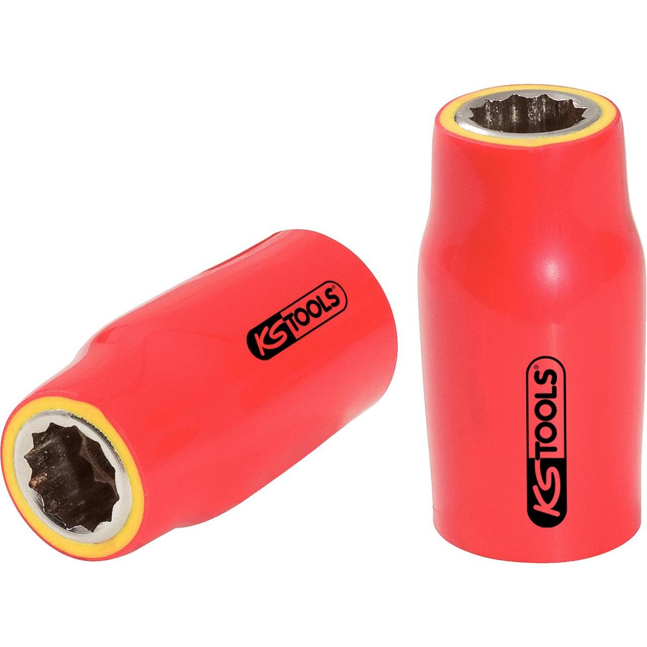 KS Tools, Steckschlüssel + Stecknuss, 1/2" Stecknuss mit Schutzisolierung (7/16")