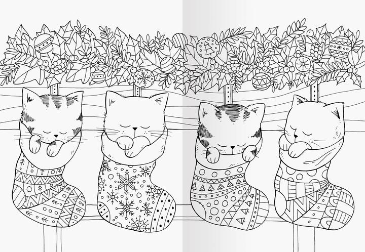 Produktbild Ravensburger A Million Christmas Cats: Mein Katzen-Malbuch zu Weihnachten