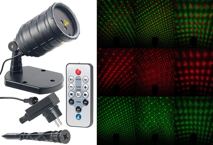 Produktbild Lunartec Laser-Projektor mit Sternenregen-Lichteffekt