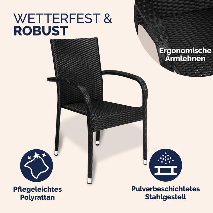 Produktbild Casaria Polyrattan Gartenstühle