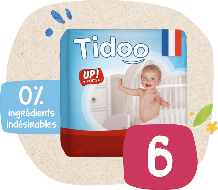Actual product image Tidoo ECO-panty nappies & BIO-panty nappies size 6 XL + 16 kg - 1 package with 16 pieces - Up! Pants (Size 6, 16 pcs.)