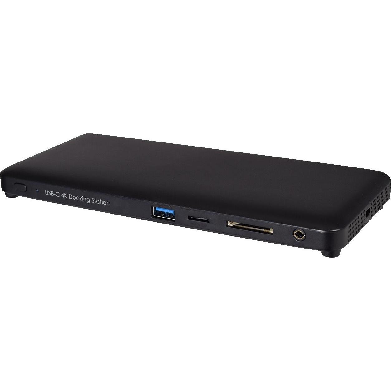 V7 USB-C 4k Triple Display Docking (USB-C, 5 Ports), Dockingstation + USB Hub, Schwarz