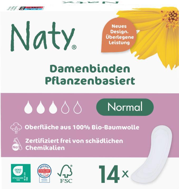 Produktbild Naty Bio-Damenbinden Normal 14 Stück (1x)