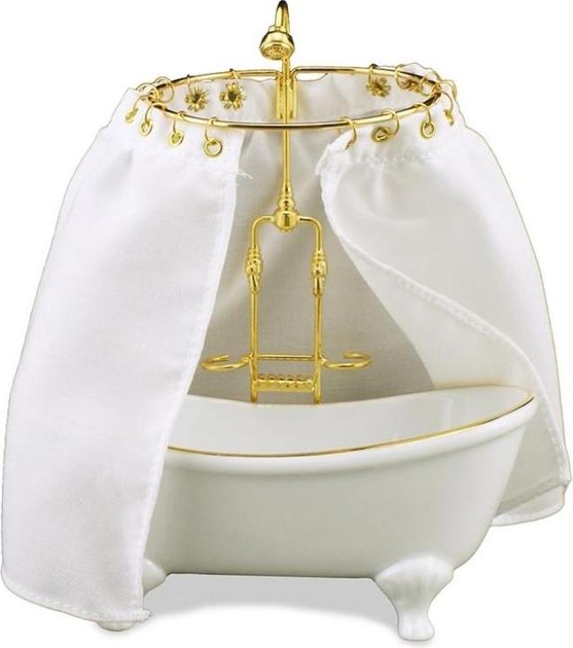 Actual product image Reutter 001.769/9 - Shower tray with curtain, white, miniature