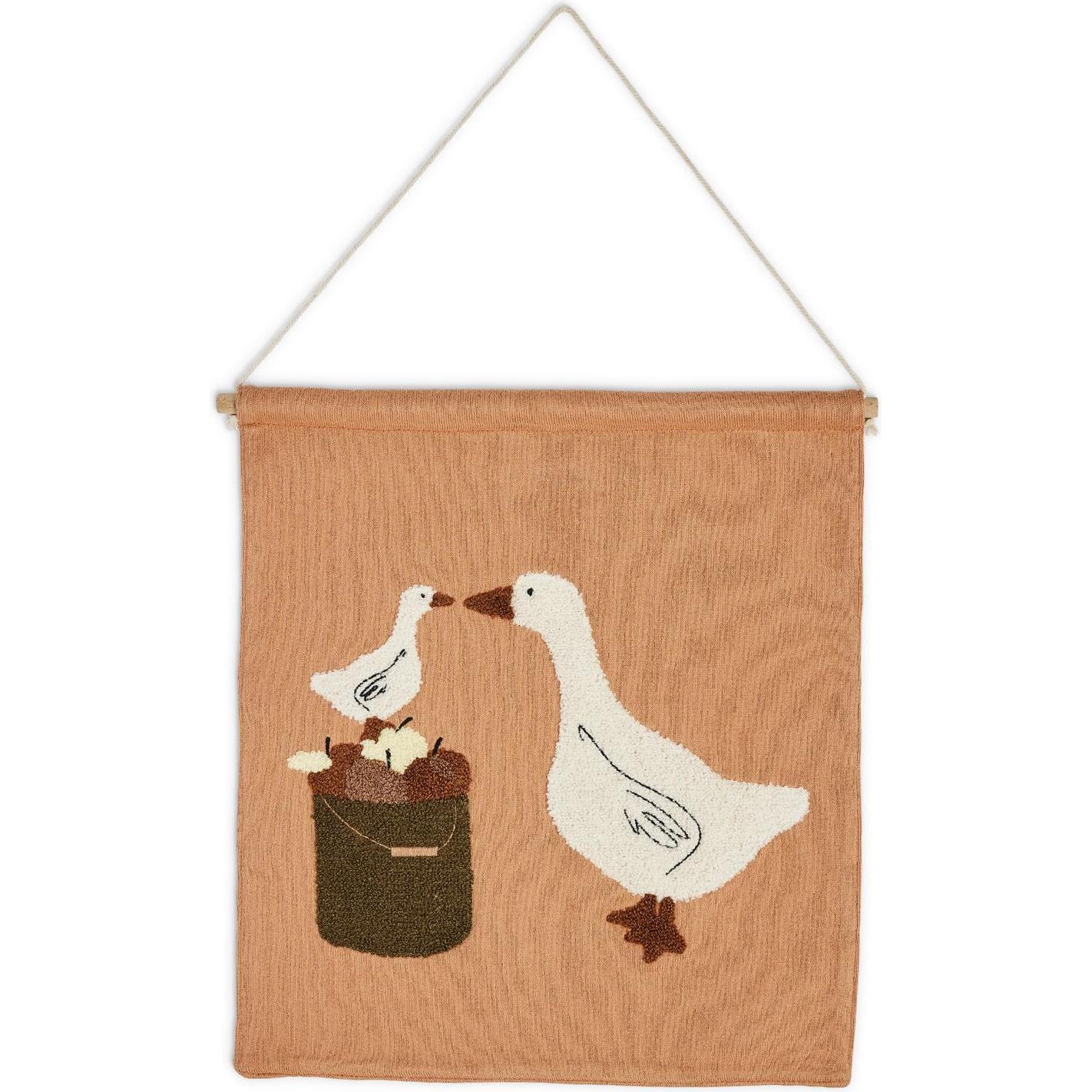Thumbnail - Smallstuff, Wanddeko, - Wall deco, farmliving geese - Natural - 37x33 cm (40023-11)