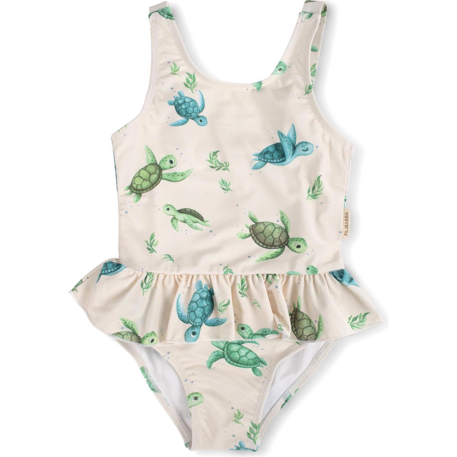 Filibabba, Unisex, Badeanzug, Eva – Badeanzug 1-2 Jahre – First Swim, Beige, (80, 86, 90, 92, 85 A)
