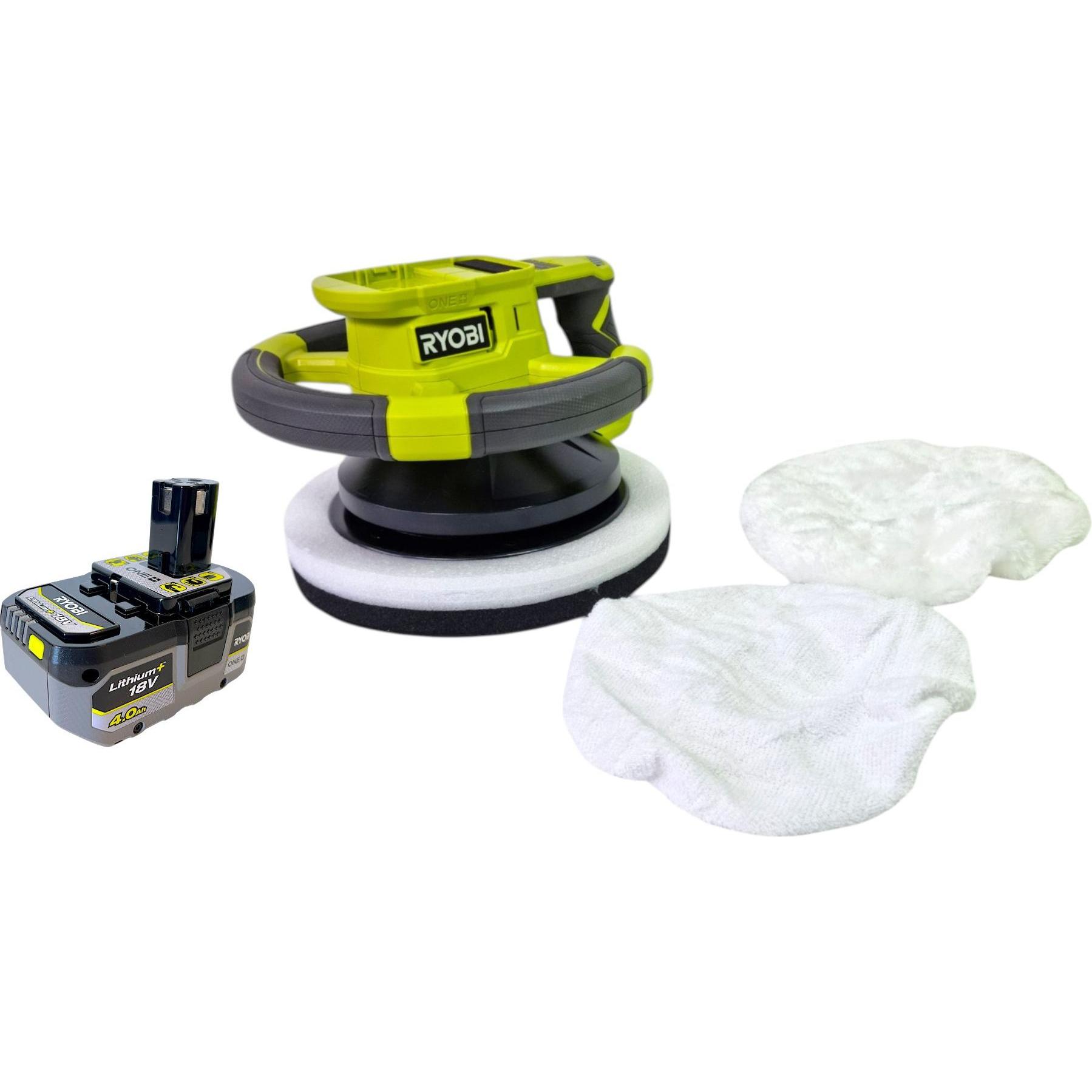 Ryobi, Rettificatrice + lucidatrice, RBP18250-0 Akku Polierer 18 V 250 mm + 1x Akku 4,0 Ah - ohne Ladegerät