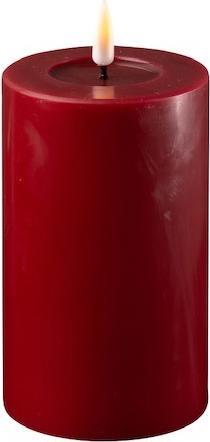 Image du produit Deluxe Homeart Bougie ronde LED - Bordeaux 7,5 x 12 cm (1 x)