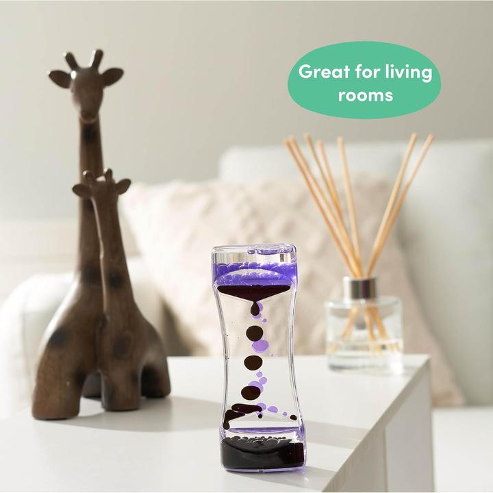 Actual product image The twiddlers Flüssige Sanduhr Liquid Motion Timer pink purple