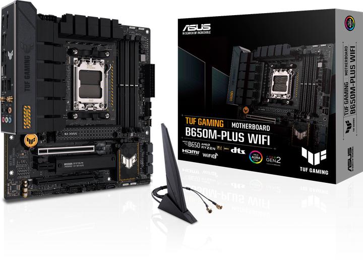 Produktbild ASUS TUF GAMING B650M-PLUS WIFI (AM5, AMD B650M, mATX)