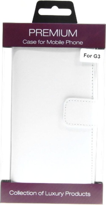 Produktbild OEM Slim Leather Book Case for LG G3 - white 4250710554027 (LG G3)