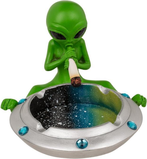 Produktbild Ootb Aschenbecher, Alien mit Joint, ca. 16,4 x 15 cm