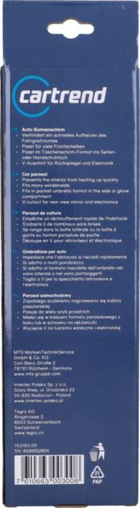 Image du produit Cartrend Parasol de voiture