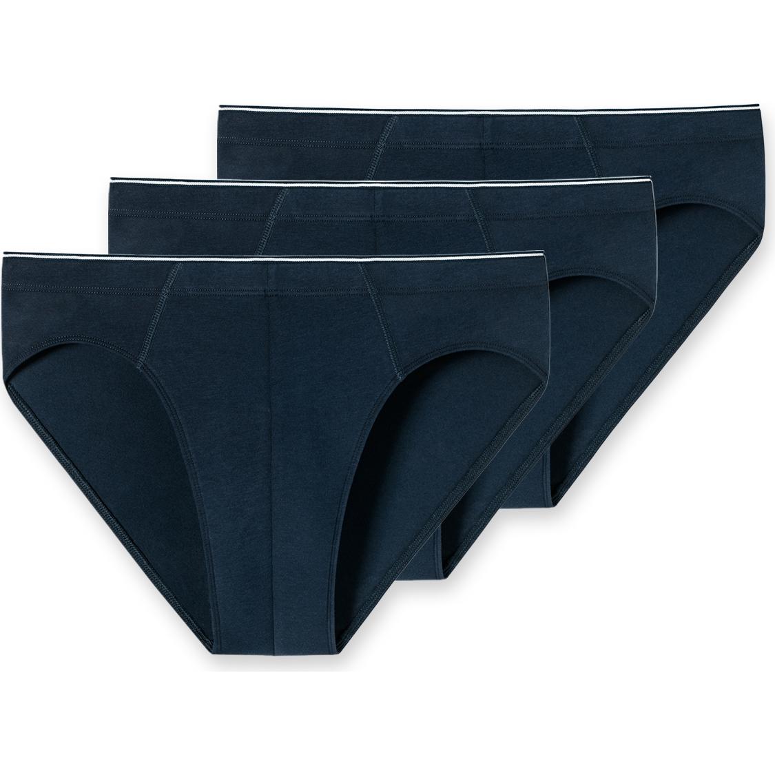 Schiesser, Herren, Unterhosen, 3er Pack 95/5 Organic Cotton Supermini Slip / Unterhose, Blau, (4XL, 3er Pack)