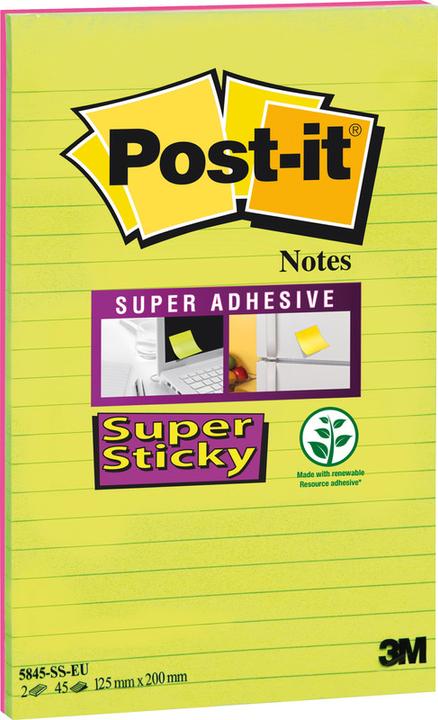 Image du produit Post-it Notes super collantes (12,5 x 20,5 cm)