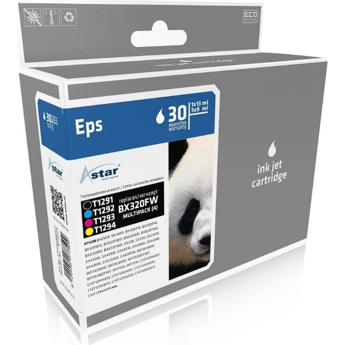 Astar, Druckerpatrone, 4er-Pack - Schwarz, Gelb, Cyan, Magenta (M, BK, C, Y)