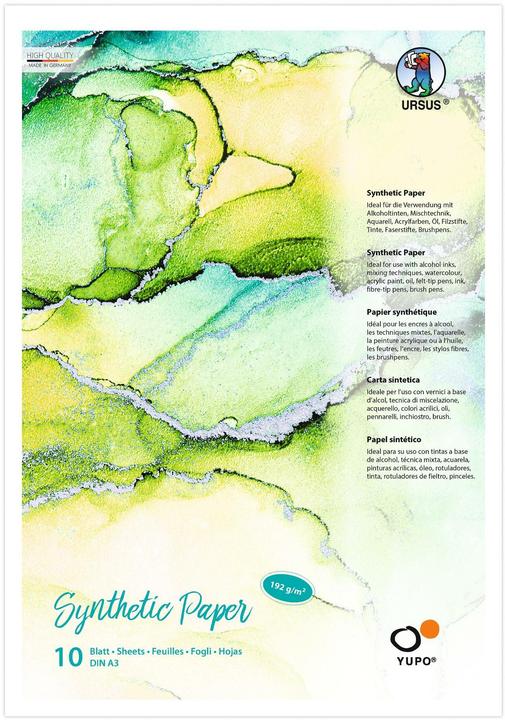 Ursus Malblock Yupo Synthetik, A3, 10 Blatt (A3)