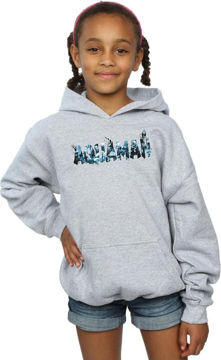Image du produit - Sweat à capuche AQUAMAN TEXT LOGO - Fille (140, 146)