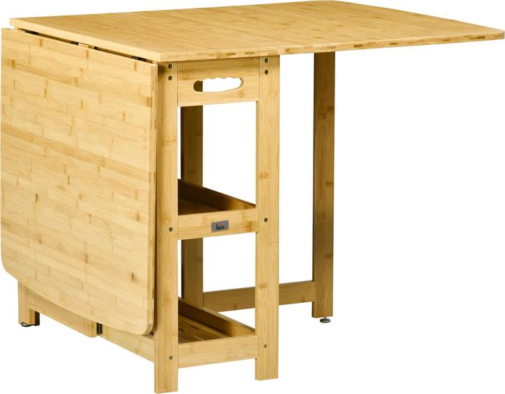 Produktbild Homcom Klapptisch mit Ablagefächer (149.5 x 80 x 73.5 cm)