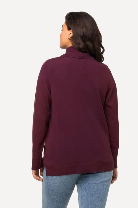 Produktbild Ulla Popken Rollkragenpullover, breite Rippbündchen, Langarm (62)
