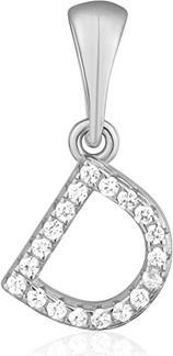 Produktbild JVD Silver pendant with zircons letter "D" SVLP0948XH2BI0D