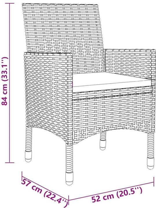 Produktbild vidaXL Garten Essgruppe