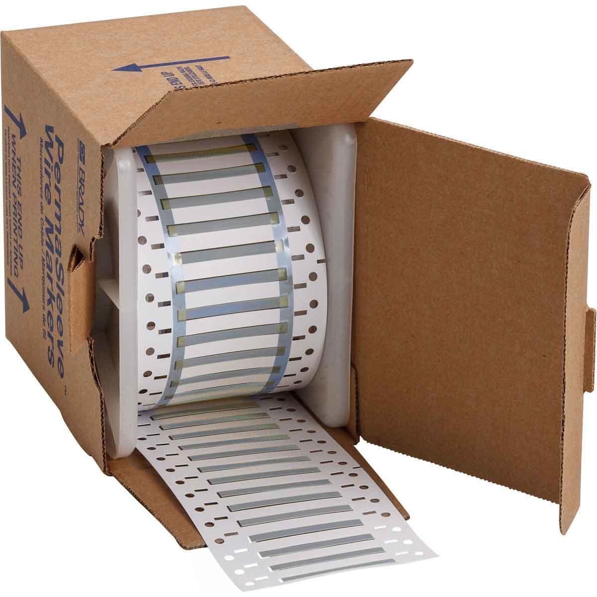 Brady, Etiketten, 3PS-187-2-GY-S, B-342, Permasleeve, wärmeschrumpfd. Polyolefin, Grau, 50,8 x 8,5mm, für Kabe