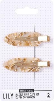 Galeria Hobby Sister Young Lily Makeup Hair Clips Set Milk Apricot 2 Pieces