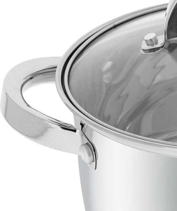 Actual product image Cheffinger Stainless steel saucepan with induction lid (18 cm, Roman pot, Stainless steel)