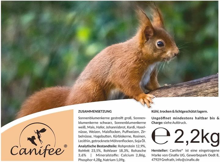 Produktbild Canifee Eichhörnchenfutter mit Haselnüssen (1 Stk., 2.20 kg)