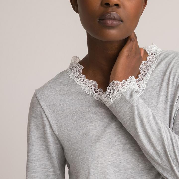 Produktbild La Redoute Collections Pyjama mit Spitze (40)