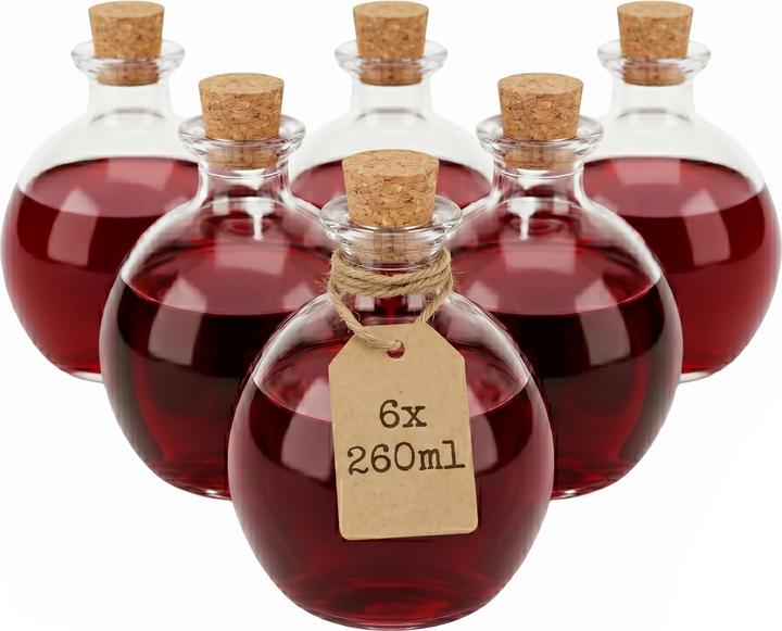 Actual product image Relaxdays 6x glass bottles (6 pcs., 0.26 l)