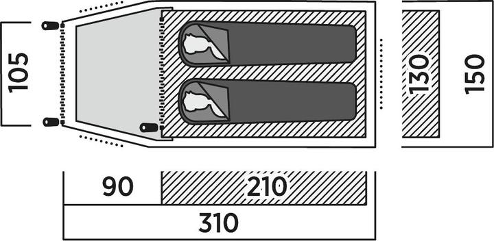 Actual product image Easy Camp Spirit 200 Tent (Tunnel tent, 2.90 kg, 2 persons)