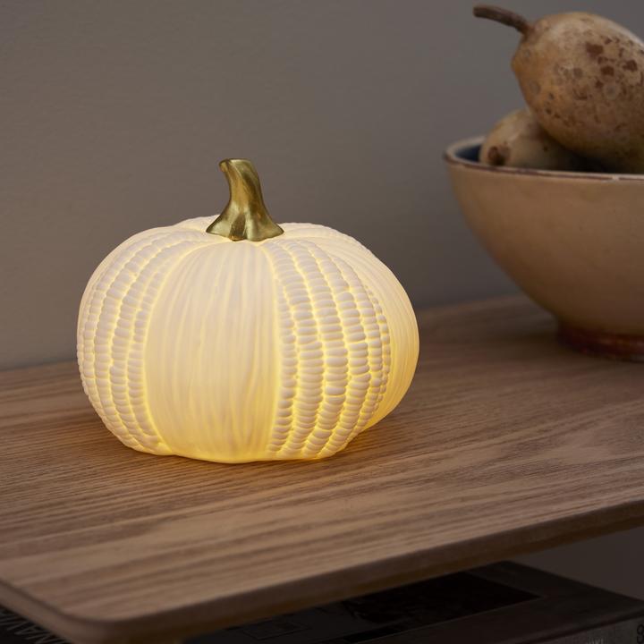 Image du produit Star Trading Keramik Dekoration Kürbis 14 cm, Weiss