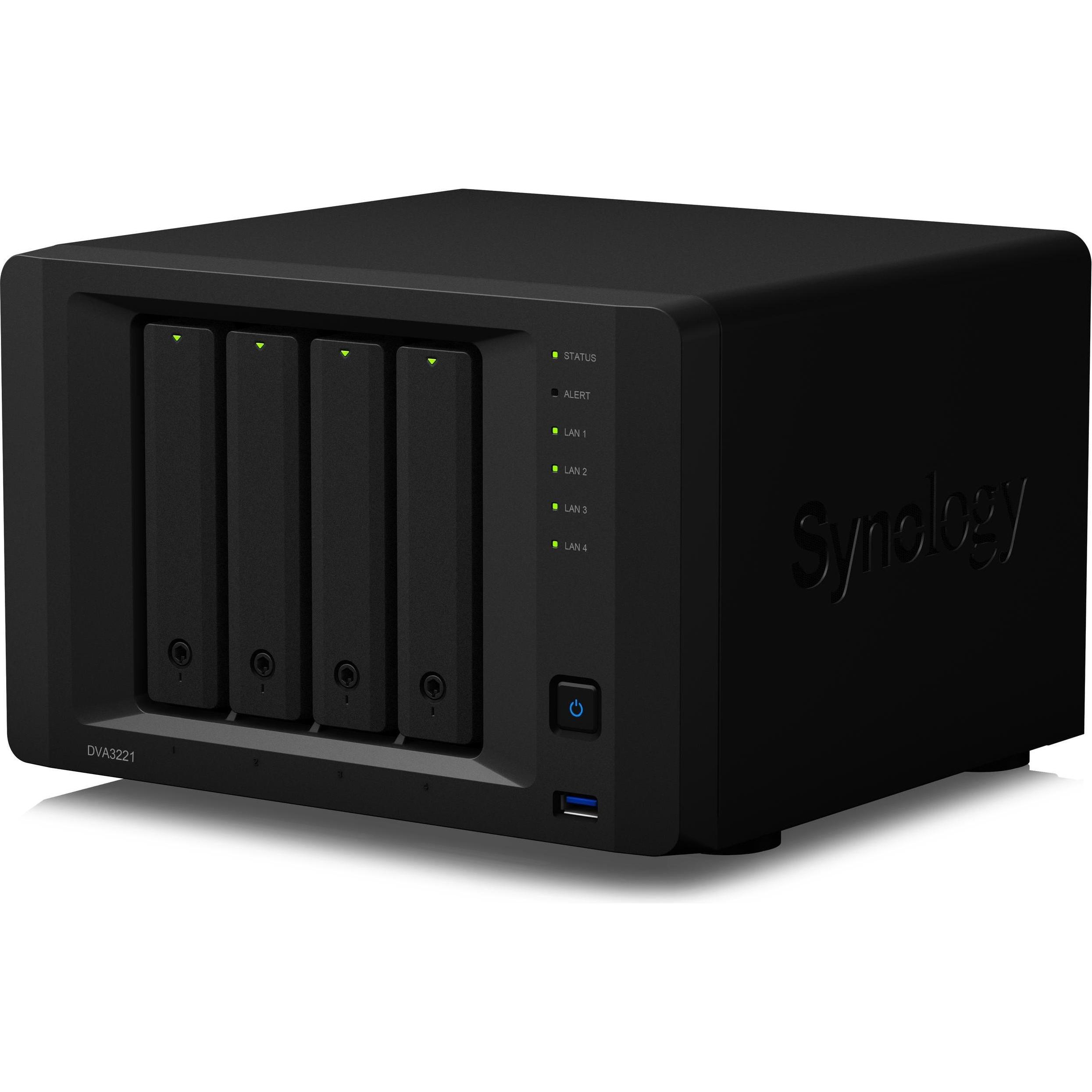 Synology DVA3221 (0 TB), NAS, Schwarz