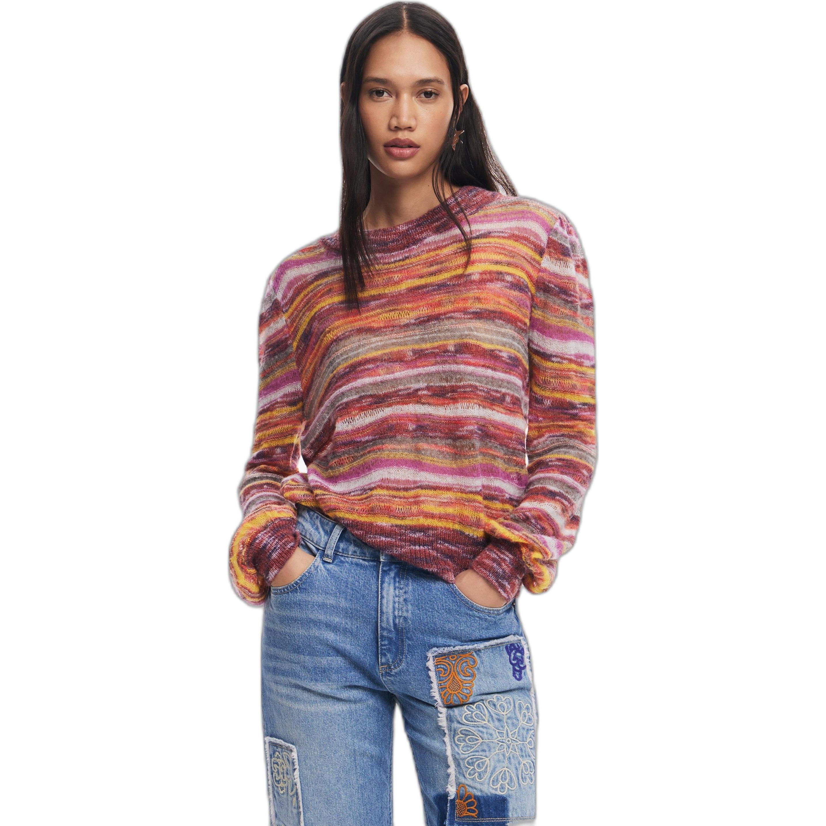 Desigual, Damen, Pullover, Quebec, Pink, (S)